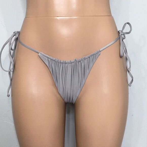 New. Taupe teeny string bikini bottom. - Picture 2 of 7